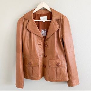 Hinge 100% Leather Jacket Size Medium